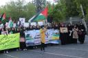 تجمع دانشگاهیان دانشگاه‌های شیراز در حمایت از خیزش ضدصهیونیستی دانشجویان آمریکا و اروپا